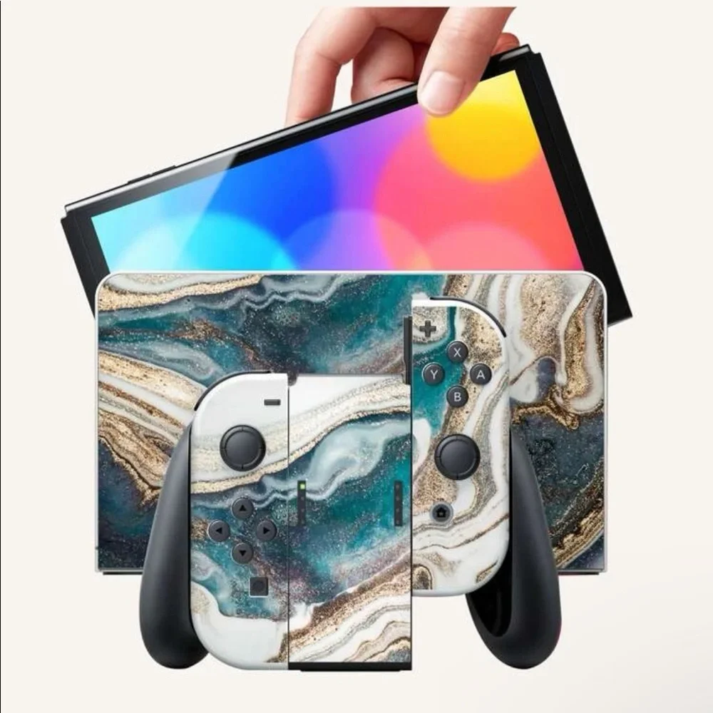 Ocean Marble Nintendo Switch Skin